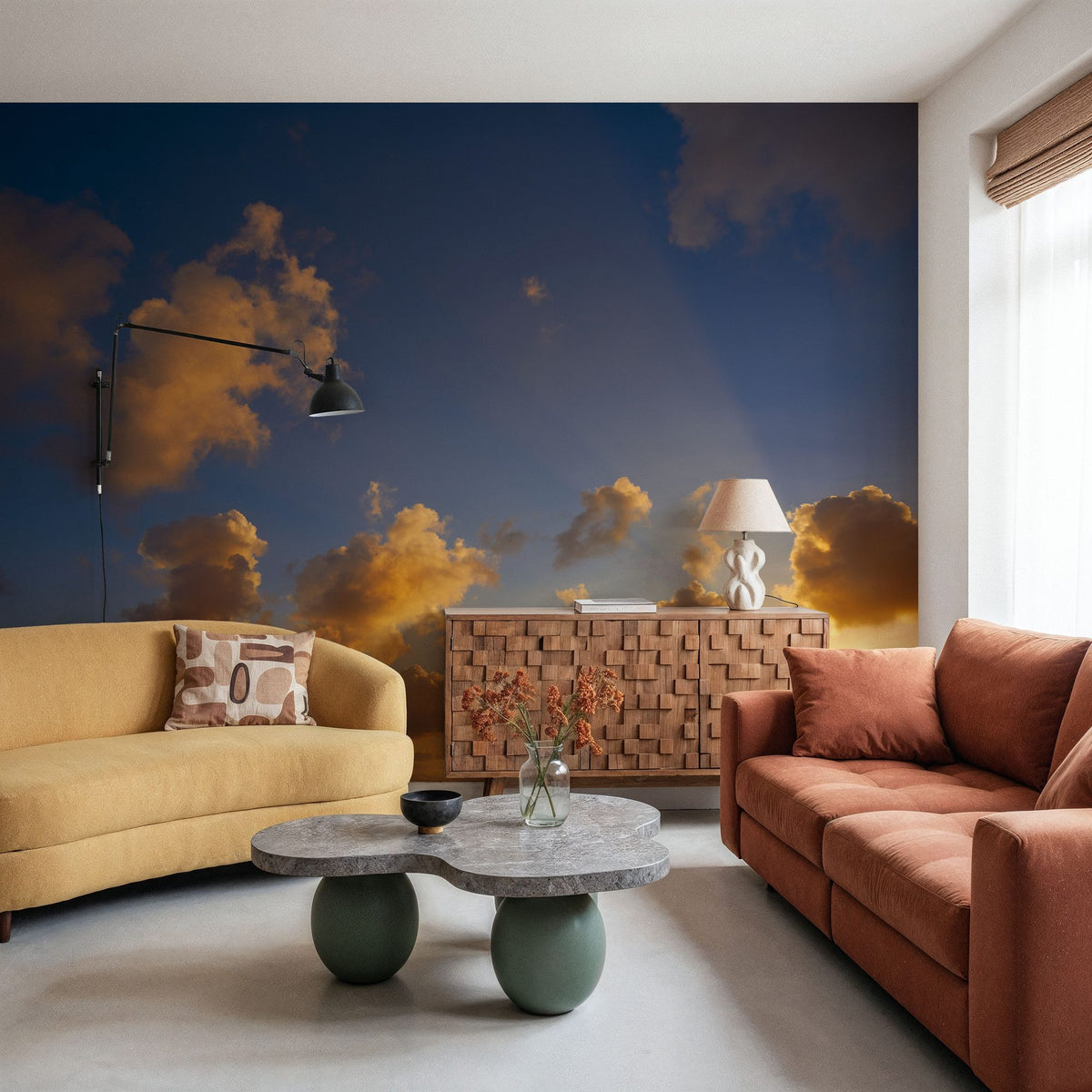 Dramatic Clouds Mural Wallpaper - room preview 04
