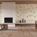 Natural Flow Meadow, Ivory Mural Wallpaper - room preview 04