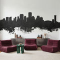 New Orleans Louisiana Skyline Black & White Mural Wallpaper - room preview 04