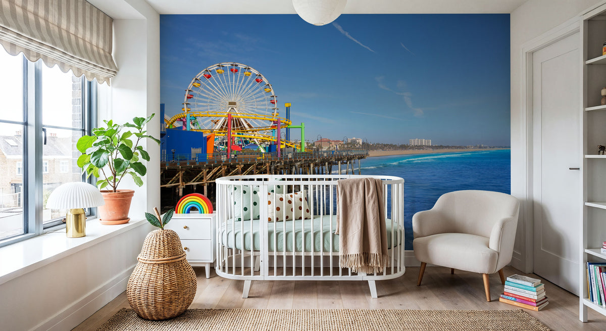 Santa Monica Pier Mural Wallpaper - room preview 04