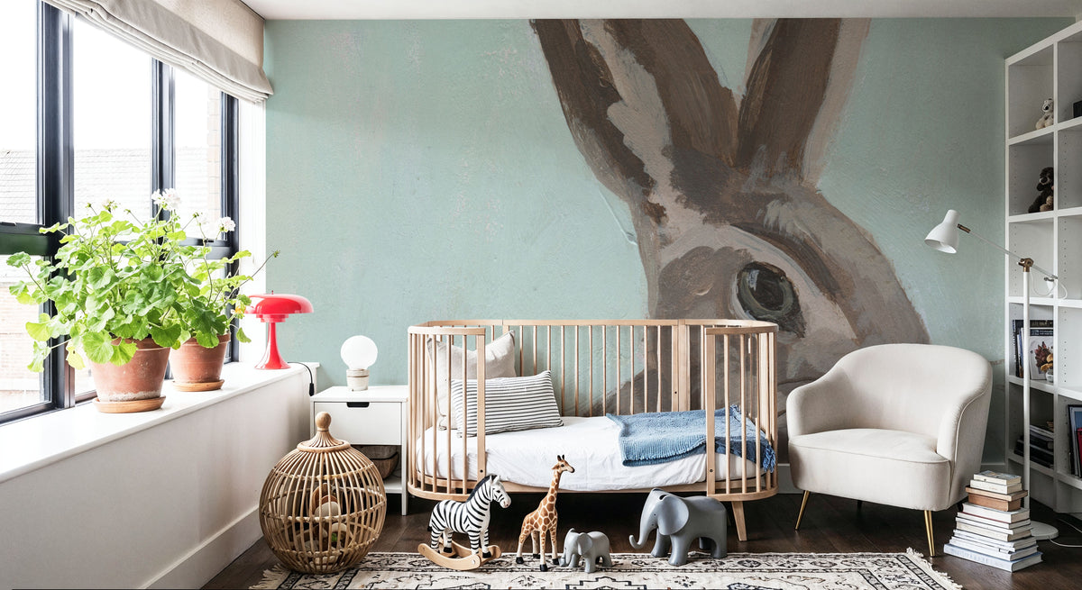Spring Bunny Mural Wallpaper - room preview 04