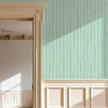 Textured Lines, Mint Mural Wallpaper - room preview 04