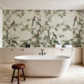 Bird Harmony, Cream Mural Wallpaper - room preview 04