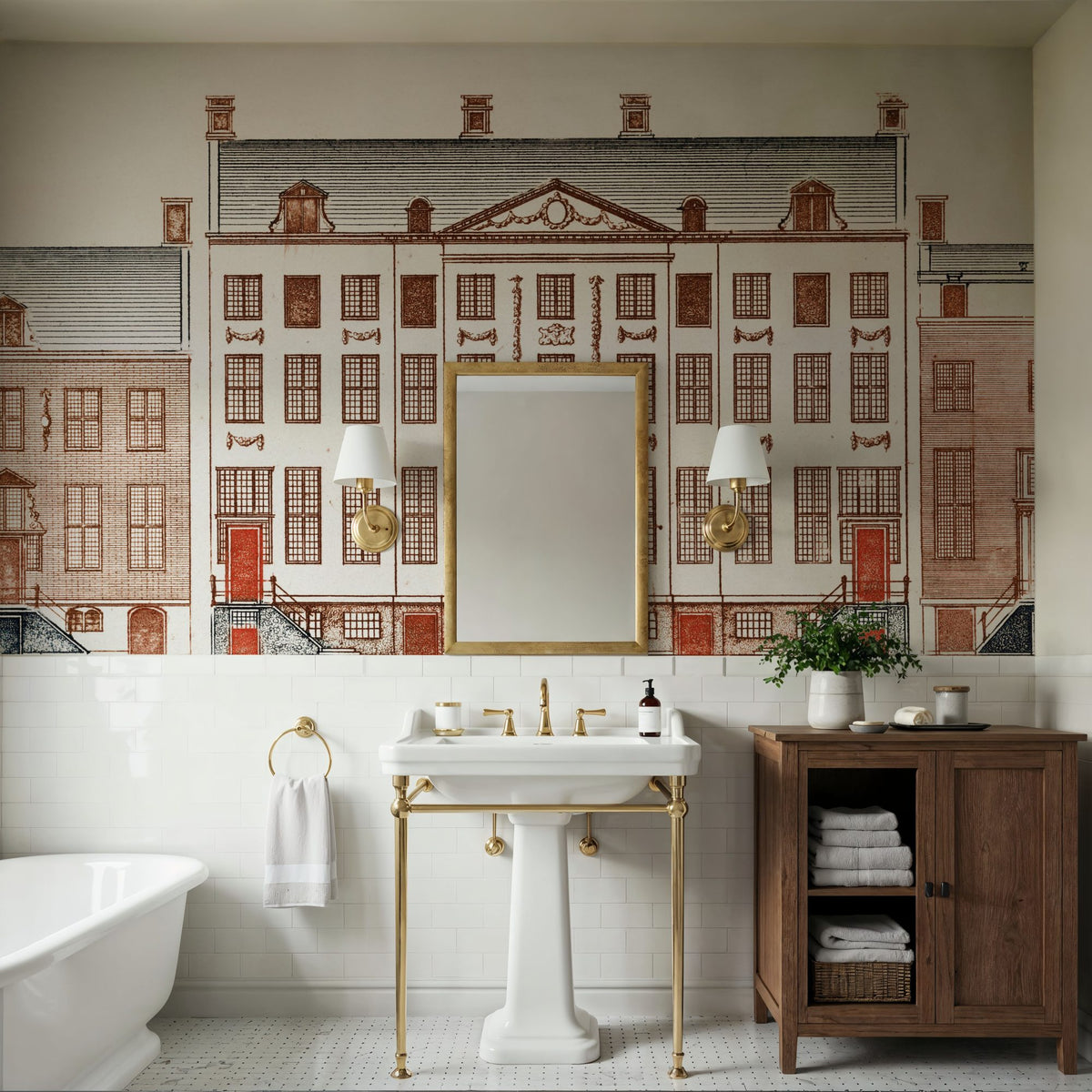 Amsterdam Canal Houses III Mural Wallpaper - room preview 04