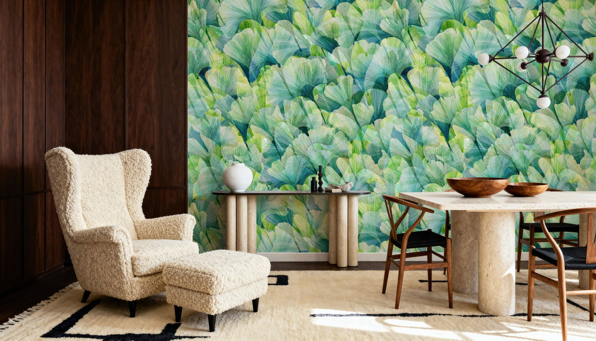 Ginkgo Cascade Mural Wallpaper - room preview 04