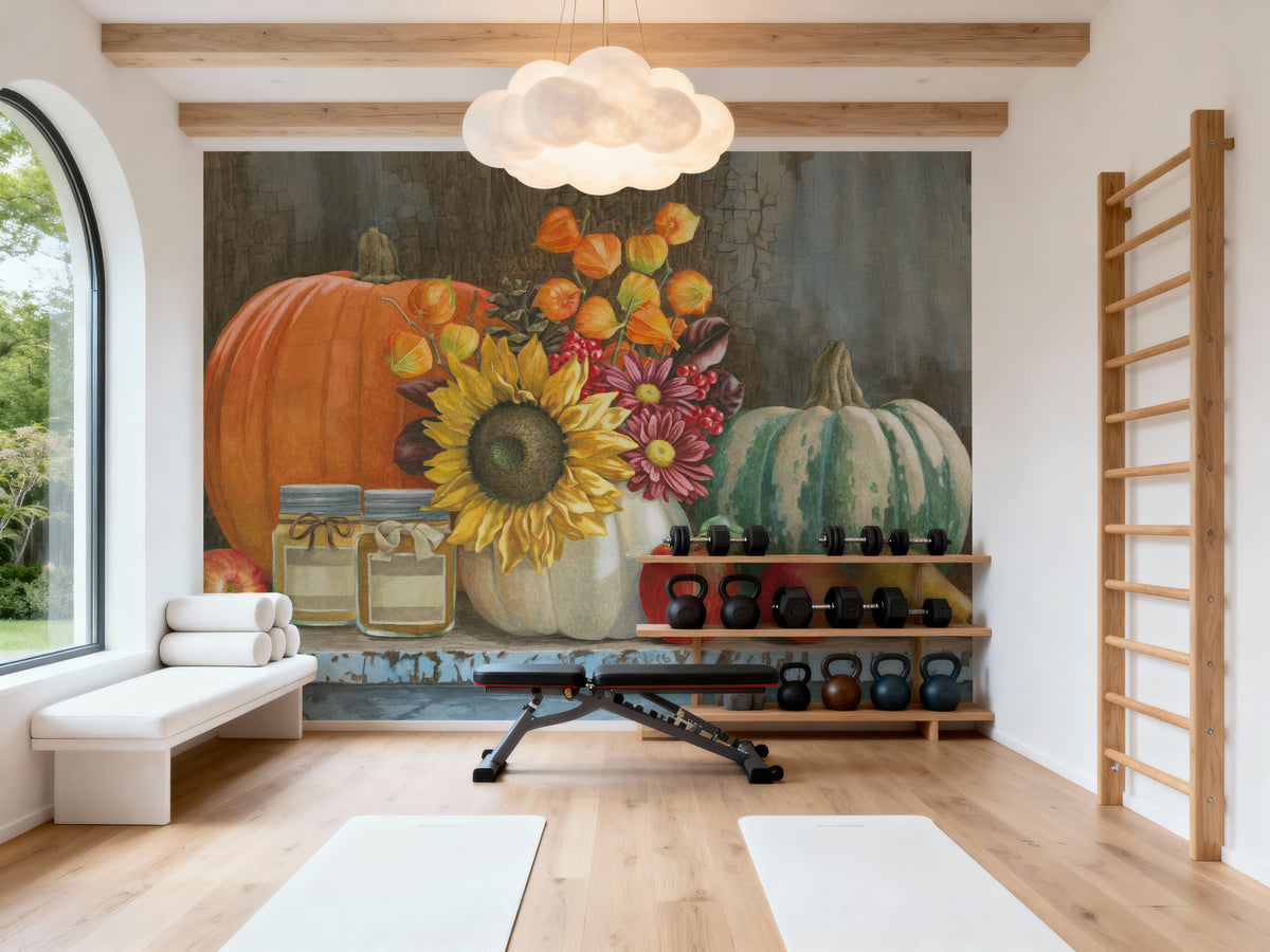 Harvest Bench Mural Wallpaper - room preview 04