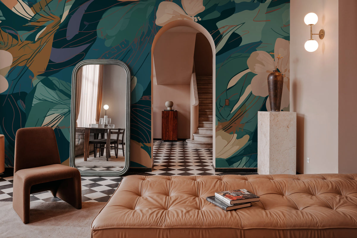 Manga Floral Mural Wallpaper - room preview 04