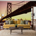 Sunset Silhouette Bridge Mural Wallpaper - room preview 04
