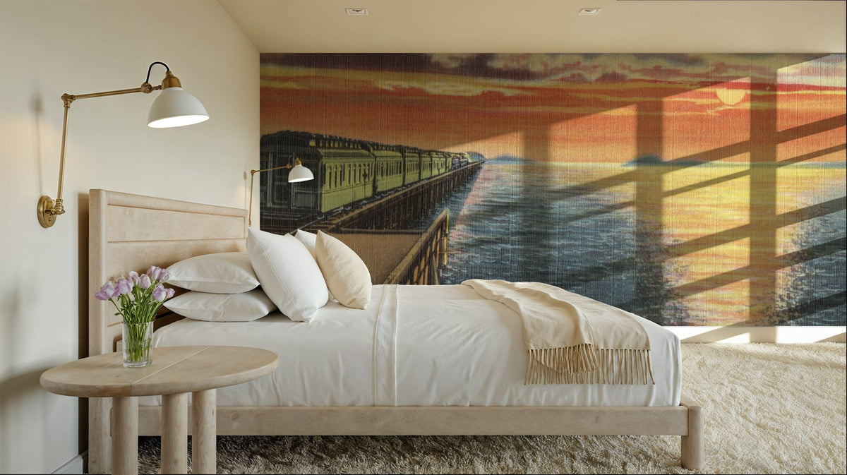 Greetings From Train Sunset Mural Wallpaper - room preview 04