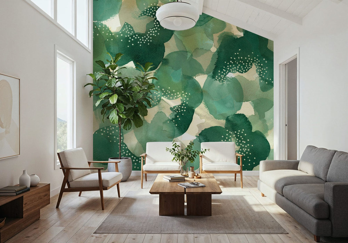 Leaf Canopy Mural Wallpaper - room preview 04