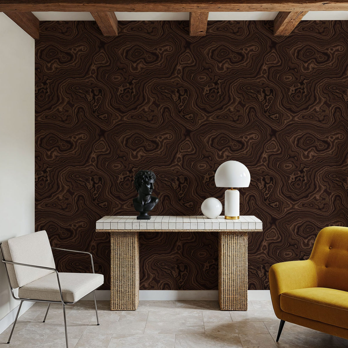 Root Wood, Red Oak Mural Wallpaper - room preview 04