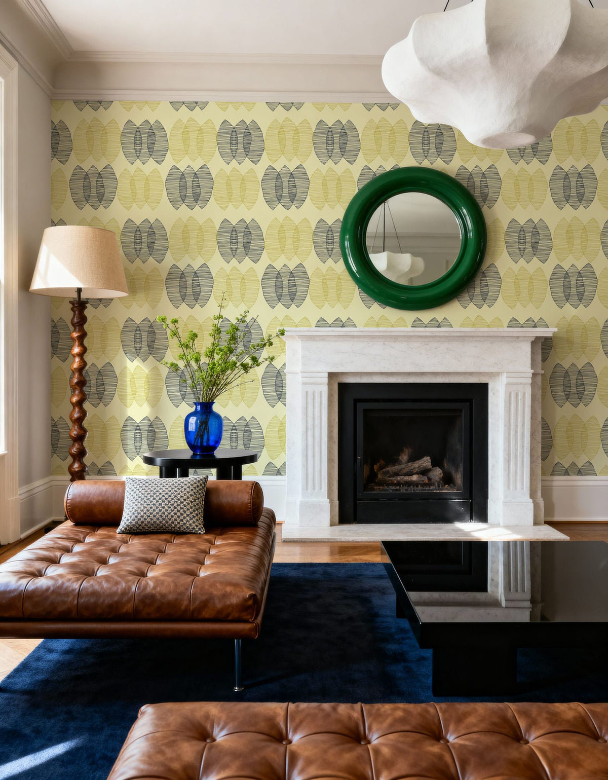Jump Leaves Mural Wallpaper - room preview 04