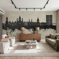 Mainz Germany Skyline Concrete Mural Wallpaper - room preview 04