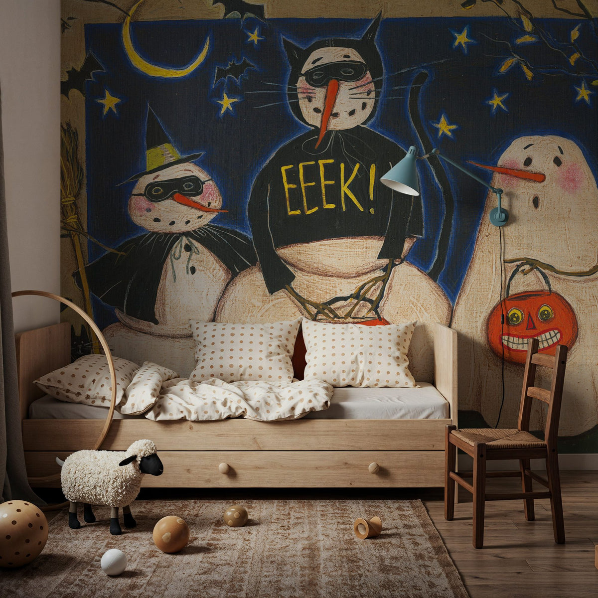 Seasonal Snowman X Mural Wallpaper - room preview 04
