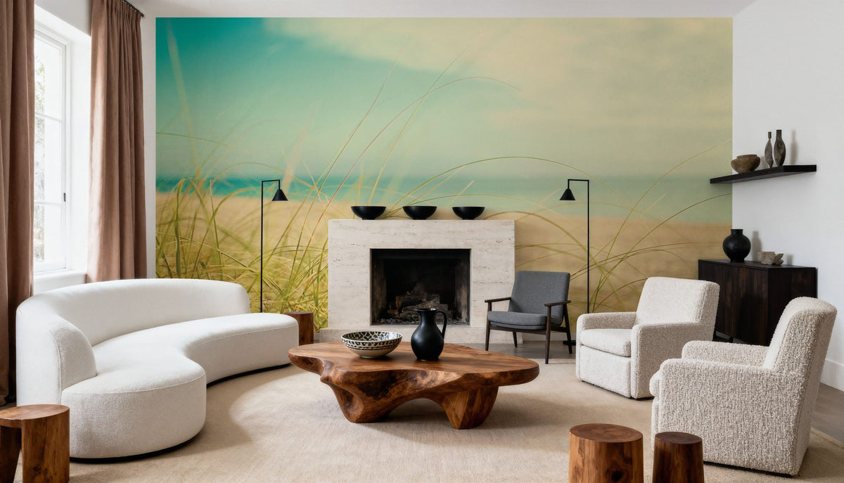 Beach Grass Mural Wallpaper - room preview 04