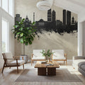 Kyiv Ukraine Skyline Concrete Mural Wallpaper - room preview 04