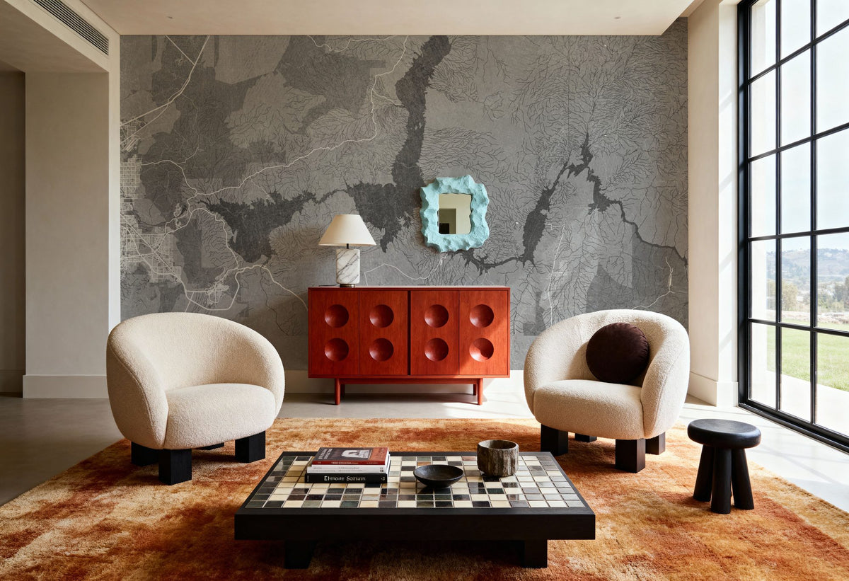 Lake Mead Grey Mural Wallpaper - room preview 04