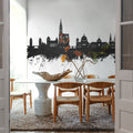 Strasbourg France Skyline Black & White Mural Wallpaper - room preview 04