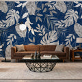Fall Winds Ahead Mural Wallpaper - Blue Tone - room preview 04