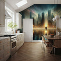 Lost Moments in Twilight Rain Mural Wallpaper - room preview 04