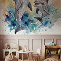 Dolphins - Spirit Animals Series Mural Wallpaper - room preview 04
