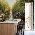 Canal Crossing Amsterdam Mural Wallpaper - room preview 04