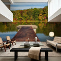 Autumn Lakewalk Mural Wallpaper - room preview 04