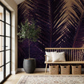 Shy Palm Leaves Mural Wallpaper - room preview 04