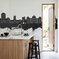 Poughkeepsie New York Skyline Black & White Mural Wallpaper - room preview 04