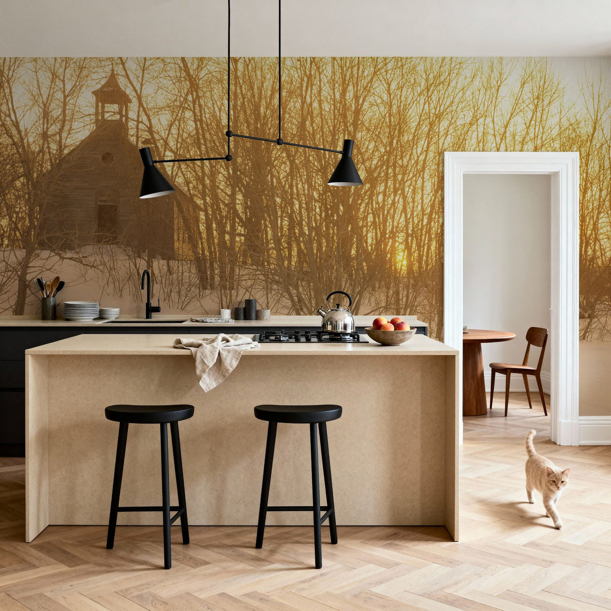 Winter Sanctuary Mural Wallpaper - room preview 04