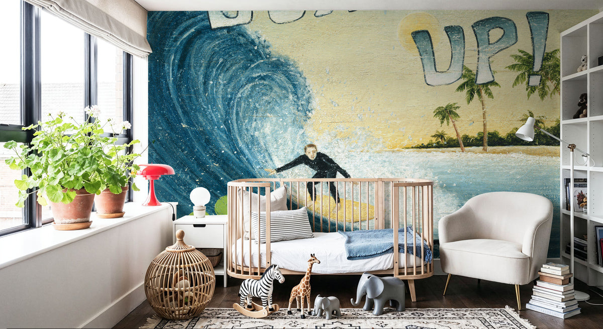 Surf Is Up Mural Wallpaper - room preview 04