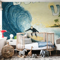 Surf Is Up Mural Wallpaper - room preview 04