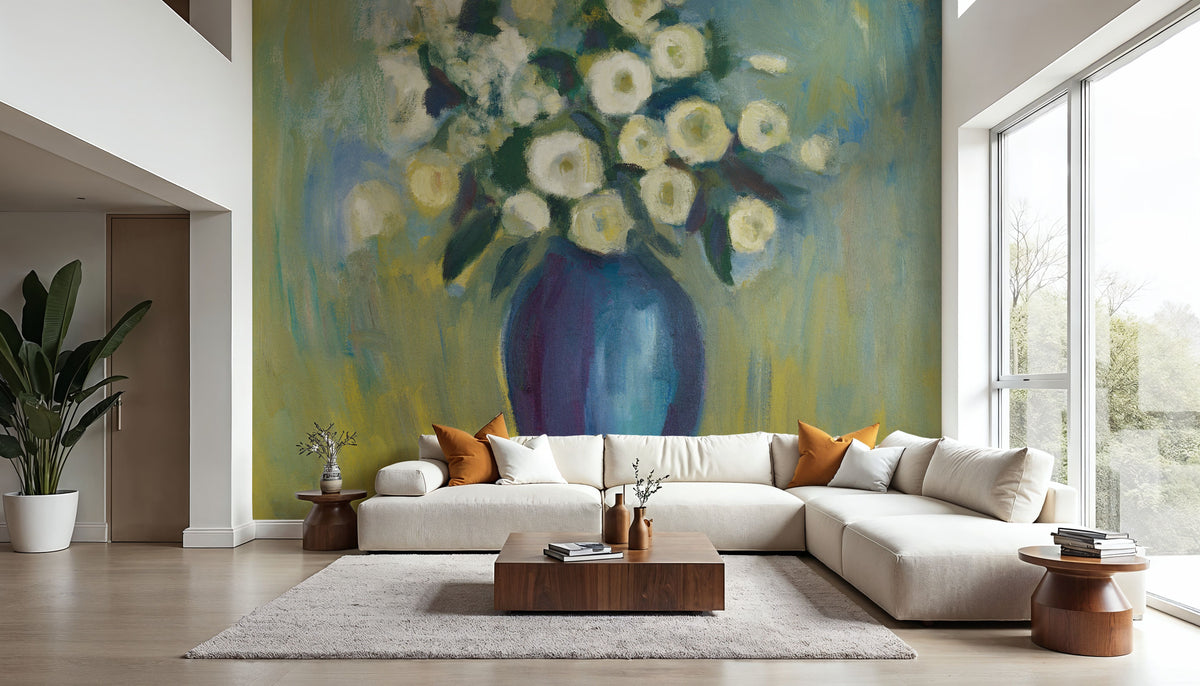 Spring Flowers Mural Wallpaper - Green Tone - room preview 04