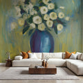Spring Flowers Mural Wallpaper - Green Tone - room preview 04