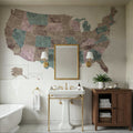 US State Map - Leire Mural Wallpaper - room preview 04