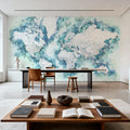 World Map Cities - Shari Mural Wallpaper - room preview 04