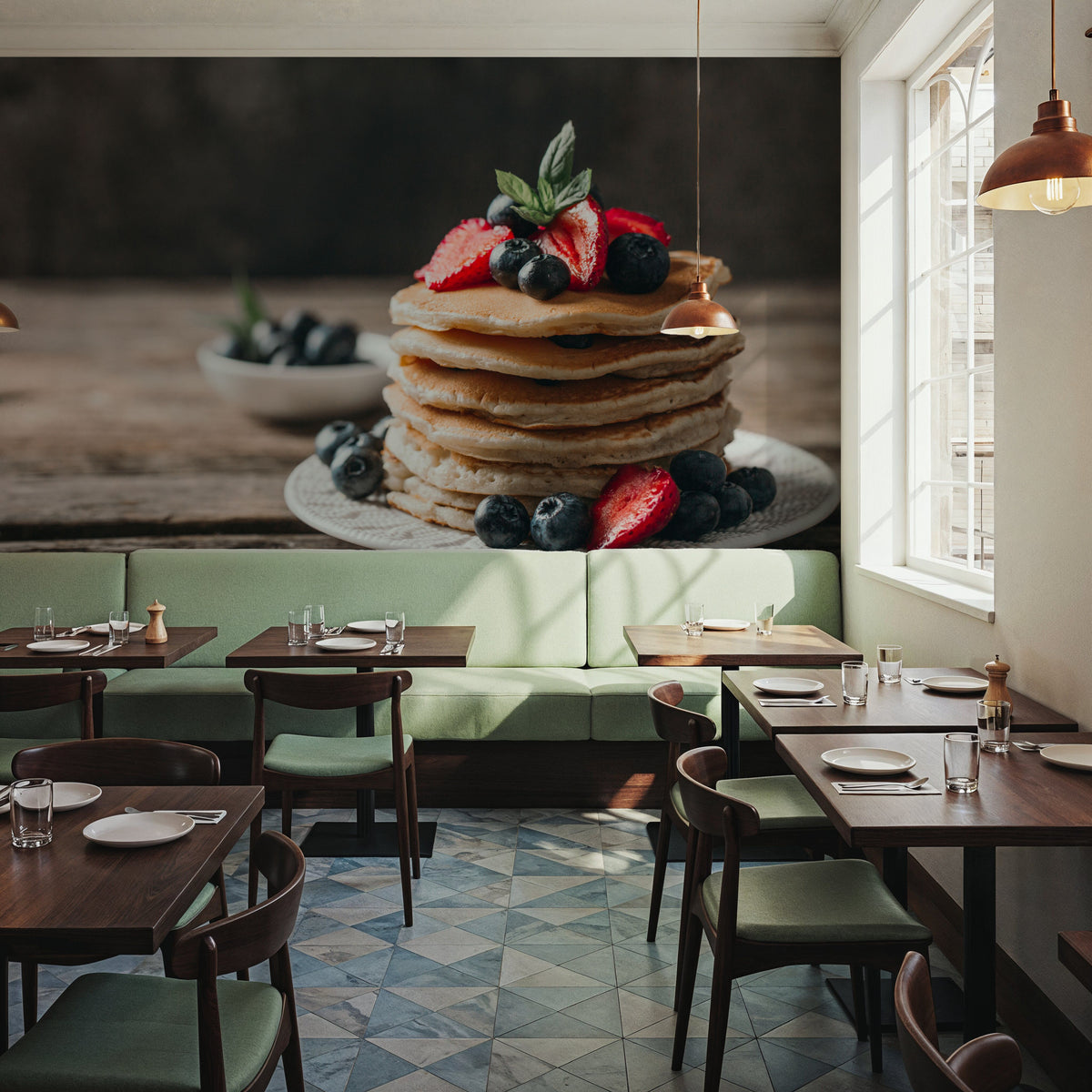 Stack of Pancakes Mural Wallpaper - room preview 04