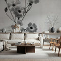 Wonderful Wildflowers XV Neutral Mural Wallpaper - room preview 04