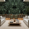 Malachite Vortex, Forest Green Mural Wallpaper - room preview 04