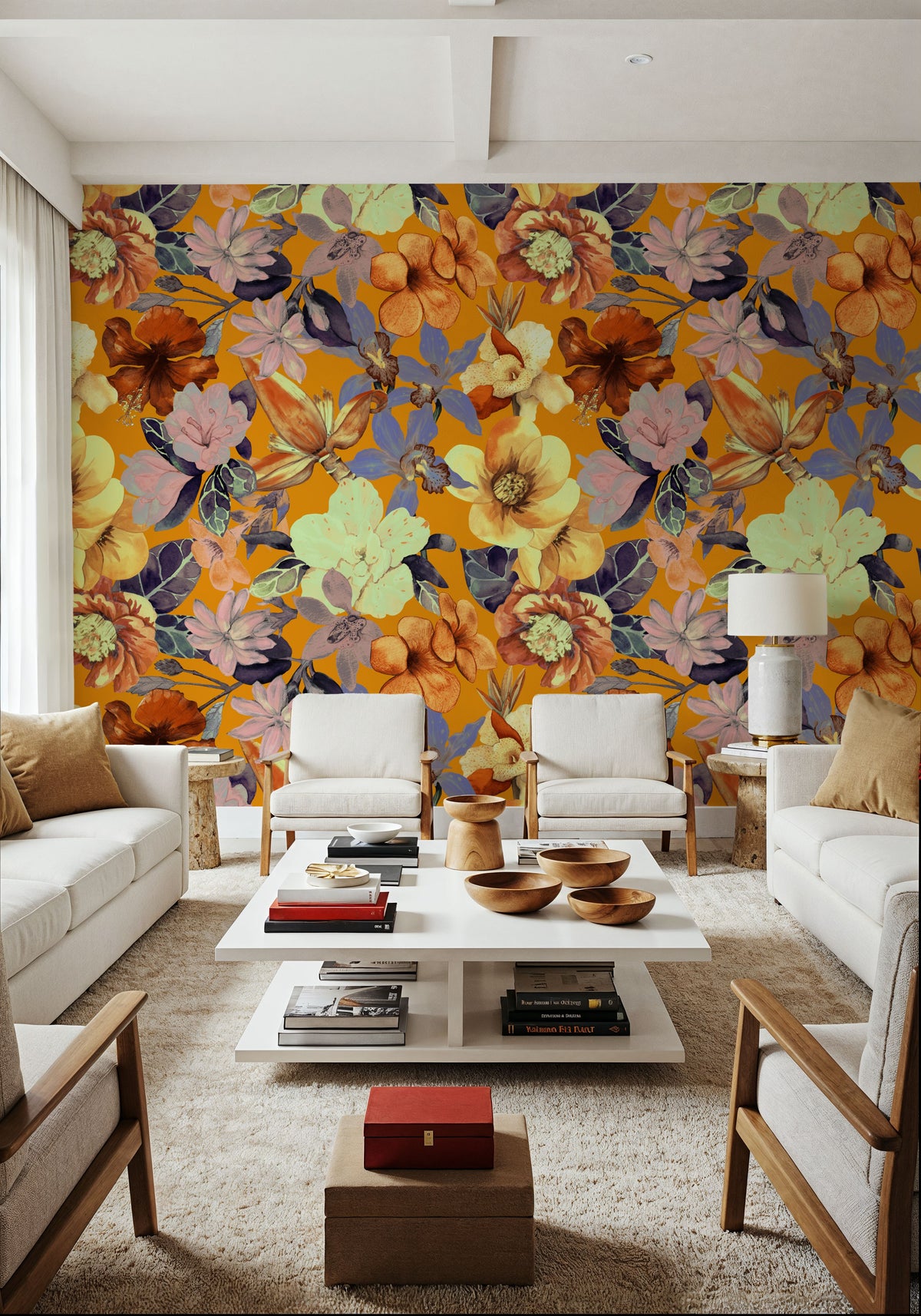 Tropical Bloom Mural Wallpaper - room preview 04
