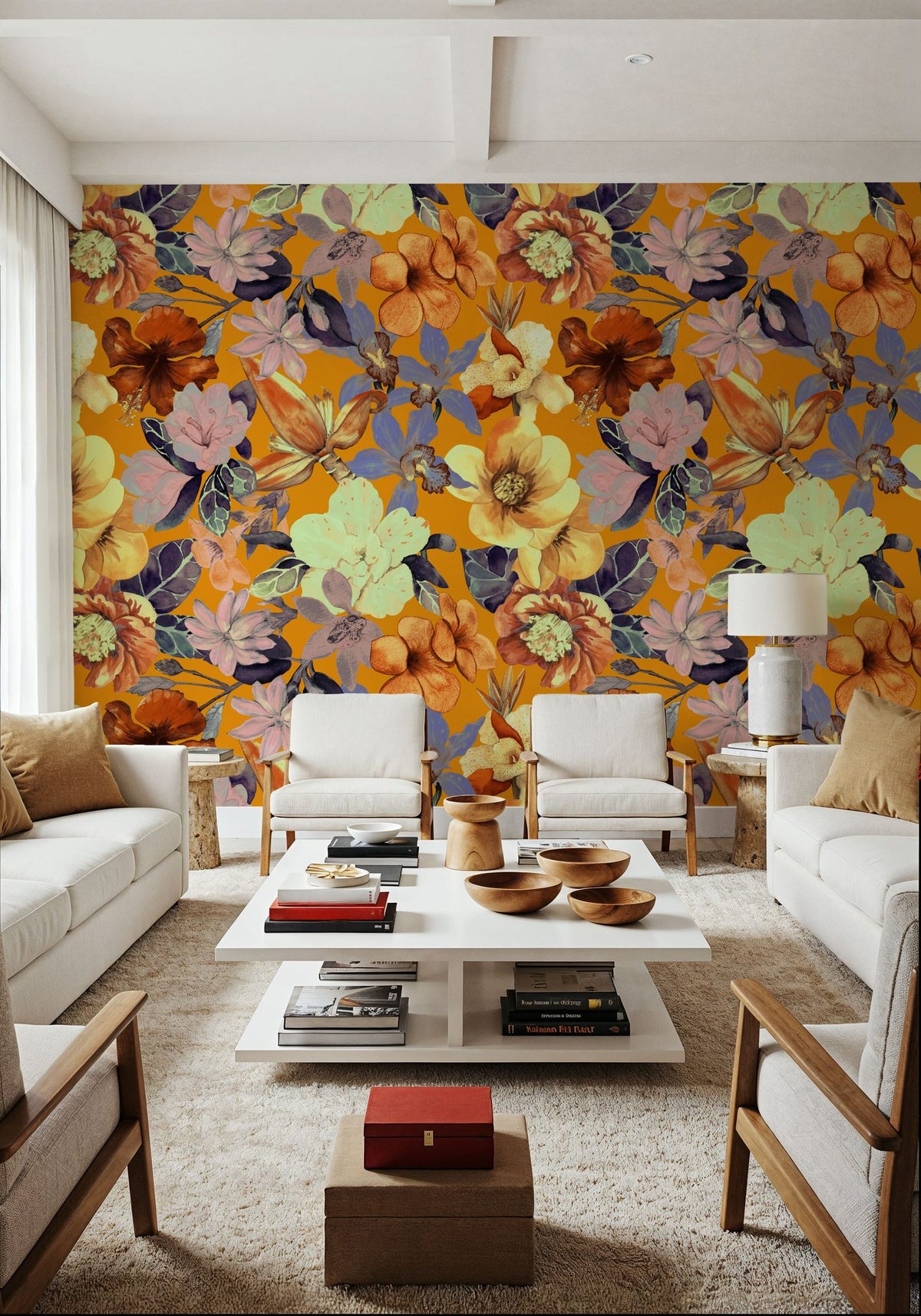 Tropical Bloom Mural Wallpaper - room preview 04