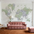 World Map Cities - Fofo Mural Wallpaper - room preview 04