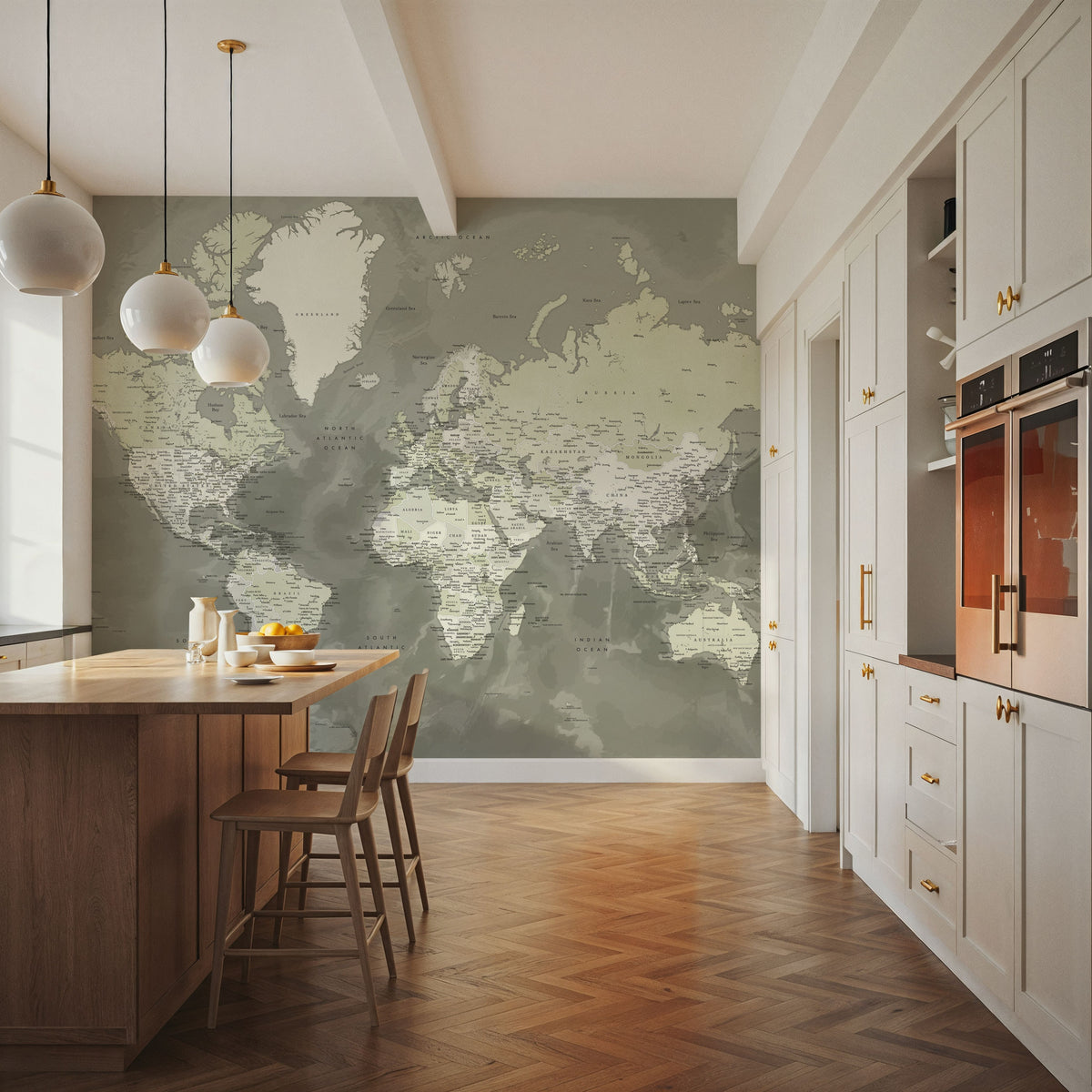 World Map Cities - Faolan Mural Wallpaper - room preview 04