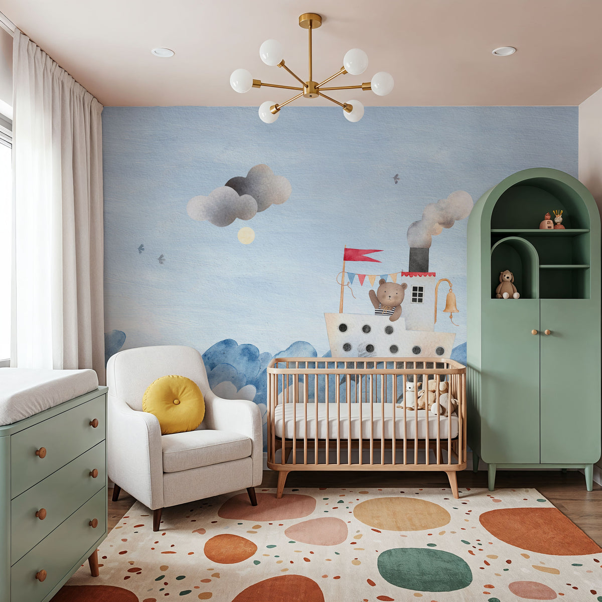 Skipper Bear Mural Wallpaper - room preview 04