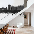 Port-au-Prince Haiti Skyline Black & White Mural Wallpaper - room preview 04