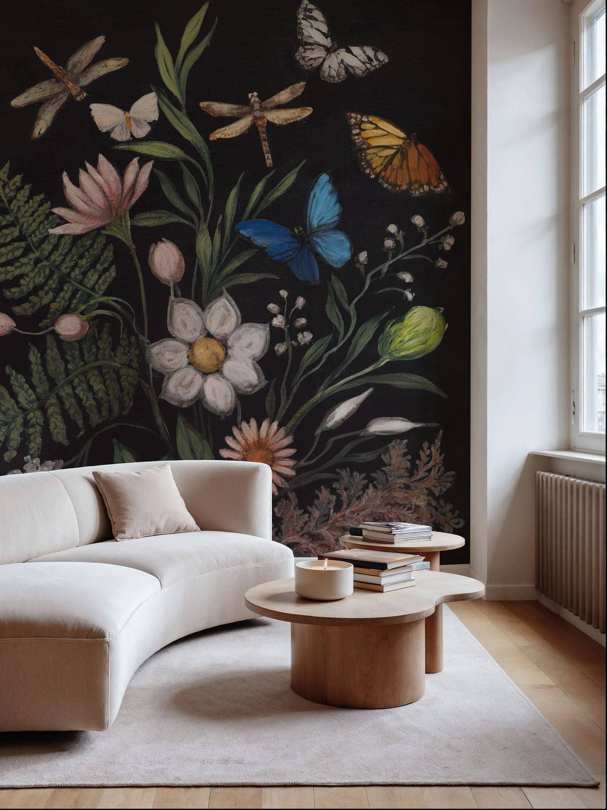 Gothic Botanical Mural Wallpaper - room preview 04