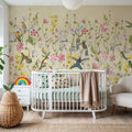 Bird Garden Yellow Mural Wallpaper - room preview 04
