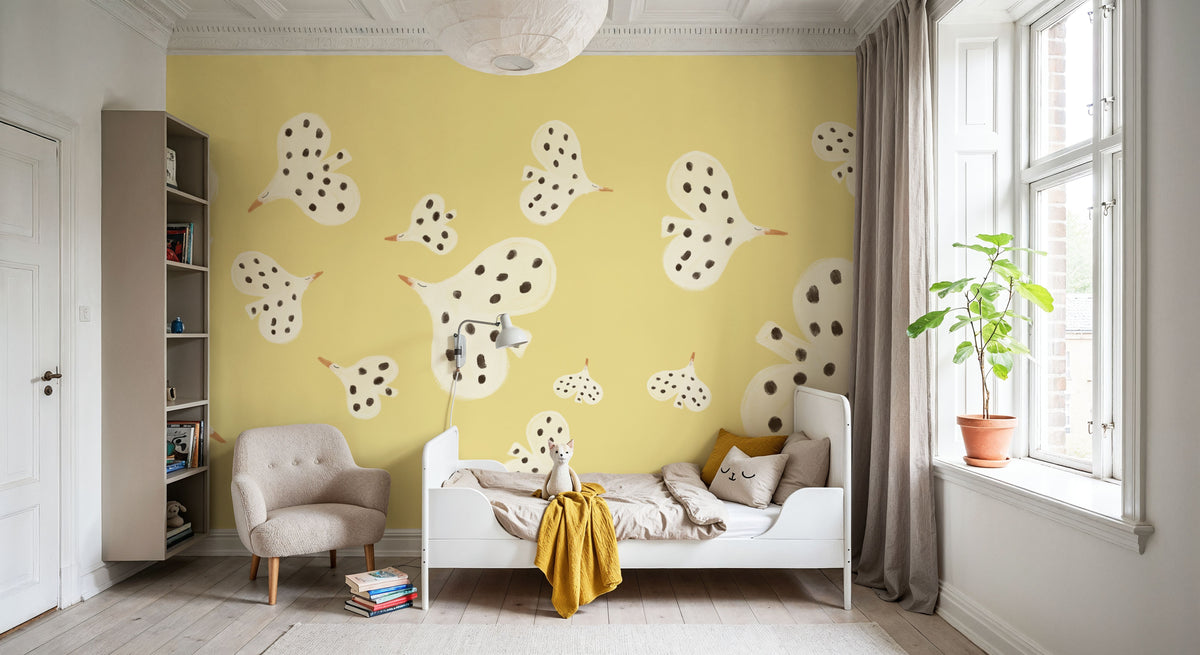 Birds Flying High, Sunshine Mural Wallpaper - room preview 04