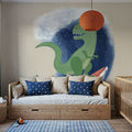 Surfing T-Rex Mural Wallpaper - room preview 04