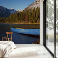 Mountain Lake Canoe Mural Wallpaper - room preview 04